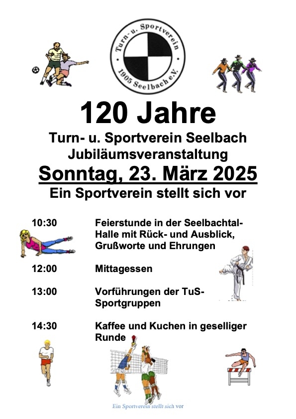 Plakat 120 Jahre TuS Seelbach e.V.